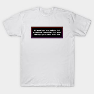 End Capitalism - I Don't Want A Credit Score T-Shirt